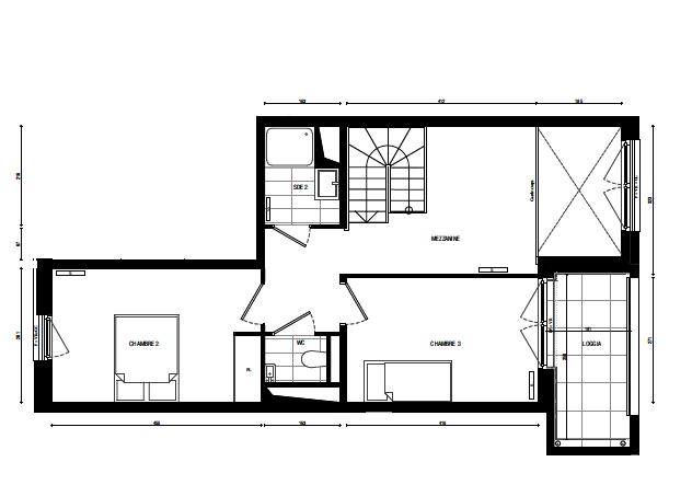 Duplex - 99 m² - 4 pièces