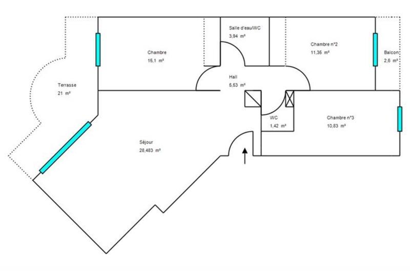 Appartement - 77 m² - 4 pièces