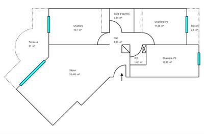 Appartement - 77 m² - 4 pièces