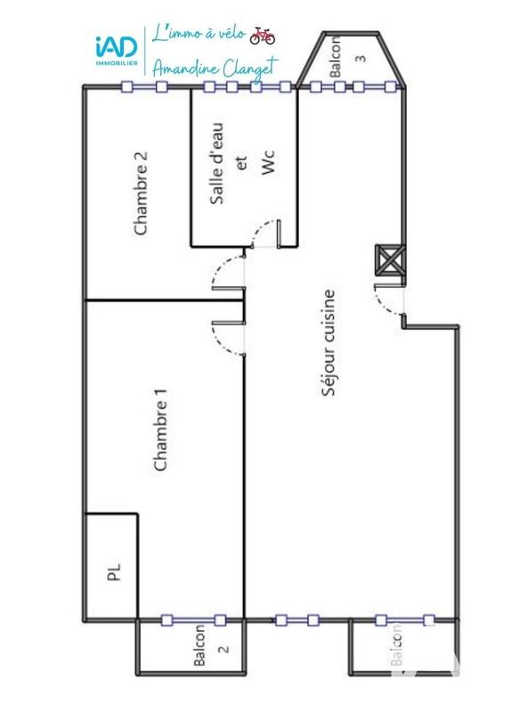 Appartement - 65 m² - 3 pièces