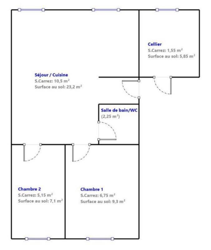 Appartement - 27 m² - 3 pièces