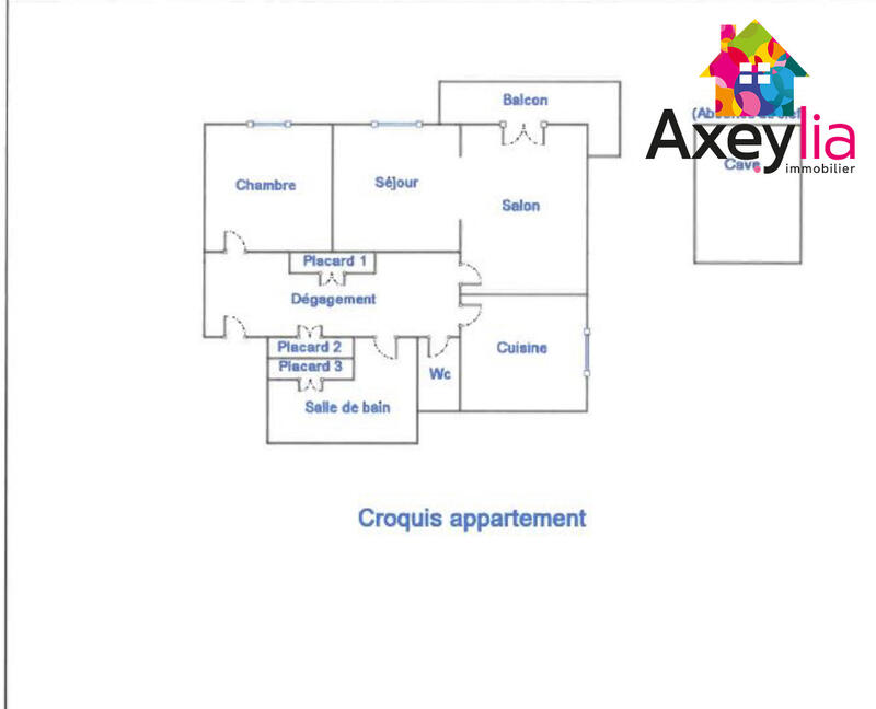 Appartement - 62 m² - 2 pièces