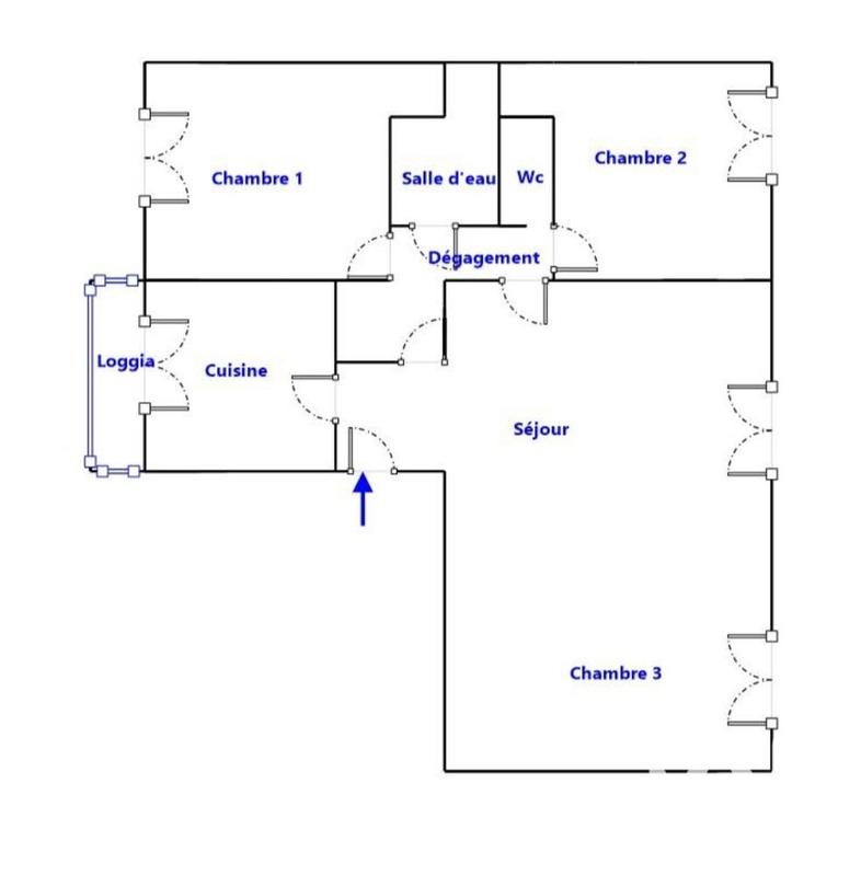 Appartement - 65 m² - 3 pièces