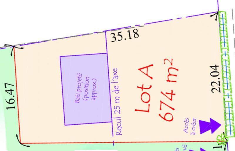 Terrain - 674 m²