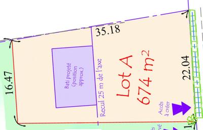 Terrain - 674 m²