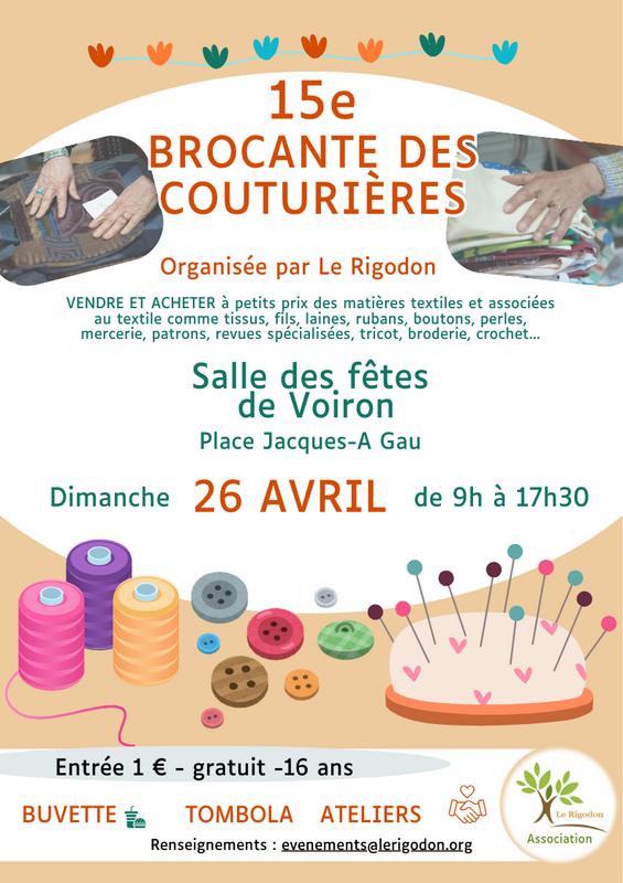 15ème brocante des couturières l'association le rigodon