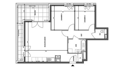 Appartement - 66 m² - 3 pièces
