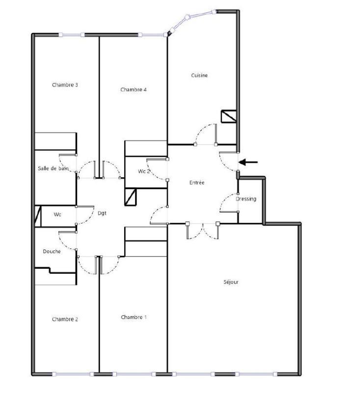 Appartement - 141 m² - 5 pièces