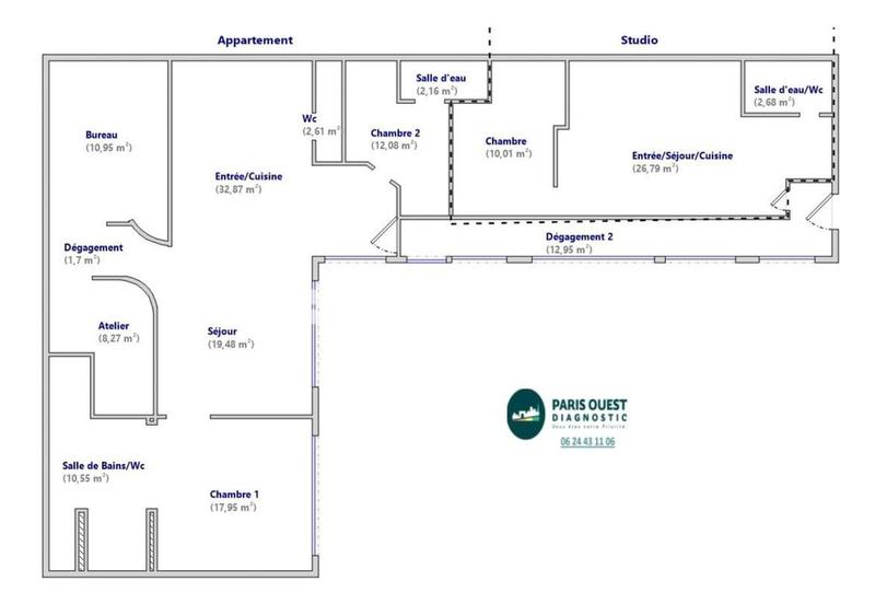 Appartement - 172 m² - 7 pièces