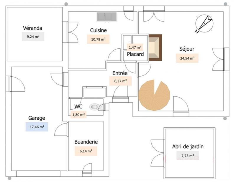 Maison - 96 m² - 5 pièces