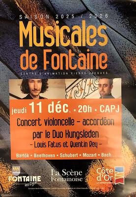 Musicales de Fontaine &quot; Duo Kungsleden Accordéon - Violoncelle &quot;