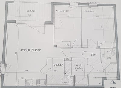 Appartement - 64 m² - 3 pièces