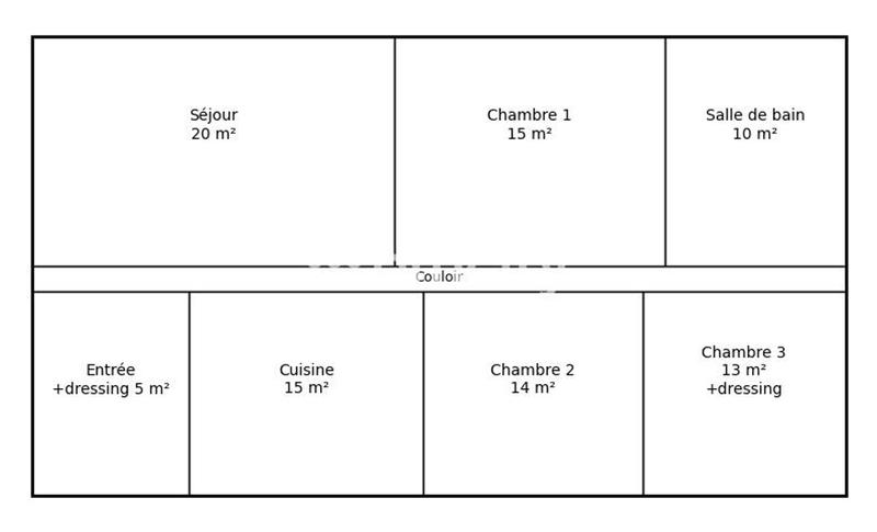 Appartement bourgeois - 113 m² - 4 pièces