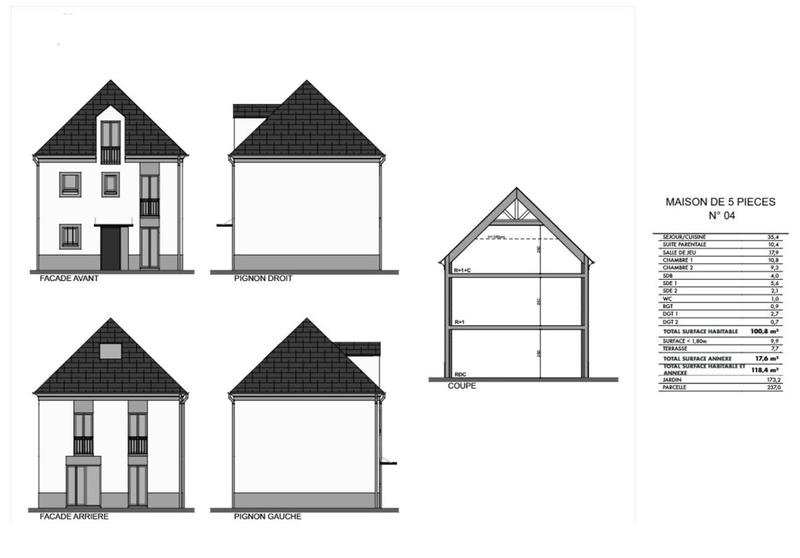Maison traditionnelle - 100 m² - 5 pièces