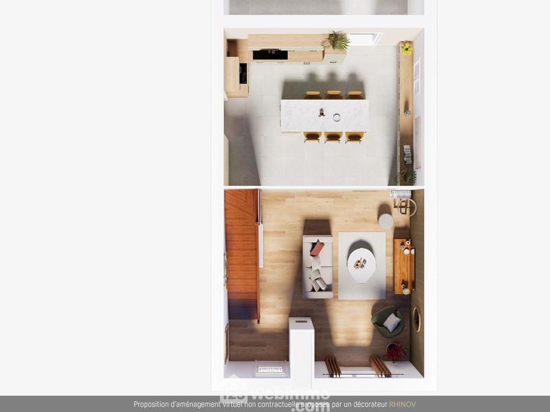 Maison de ville - 95 m² - 4 pièces