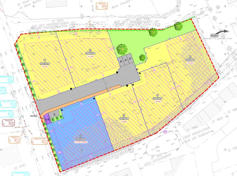 Terrain constructible - 833 m²