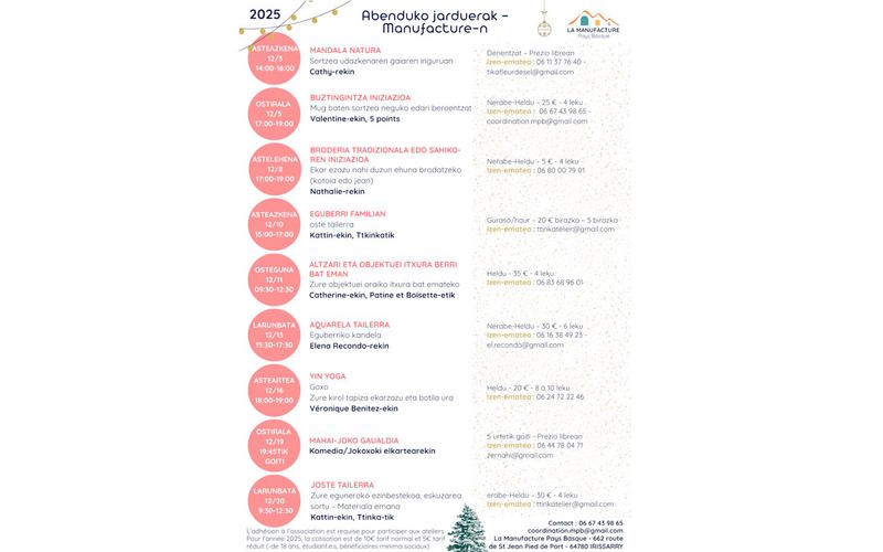 Ateliers Manufacture Pays Basque - Aquarelle : bougie de Noël