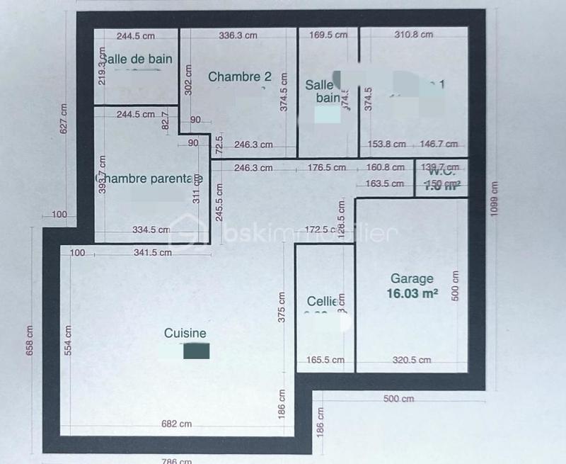 Maison - 105 m² - 1 pièce