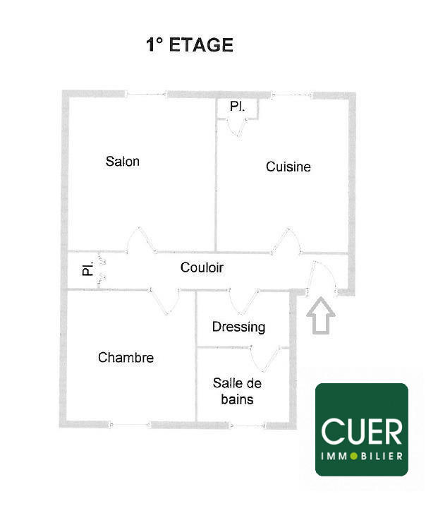 Appartement - 53 m² - 2 pièces