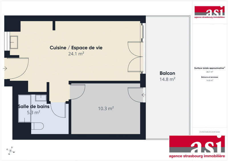 Appartement - 40 m² - 2 pièces
