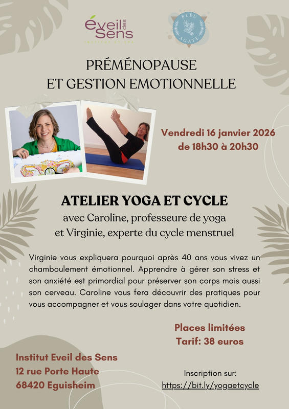 Atelier yoga et préménopause "Un temps pour comprendre, respirer et se recentrer"
