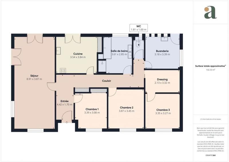 Maison - 134 m² - 5 pièces