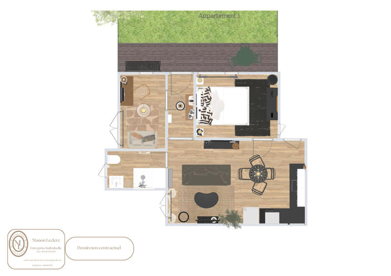 Appartement - 45 m² - 3 pièces