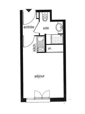 Appartement - 19 m² - 1 pièce