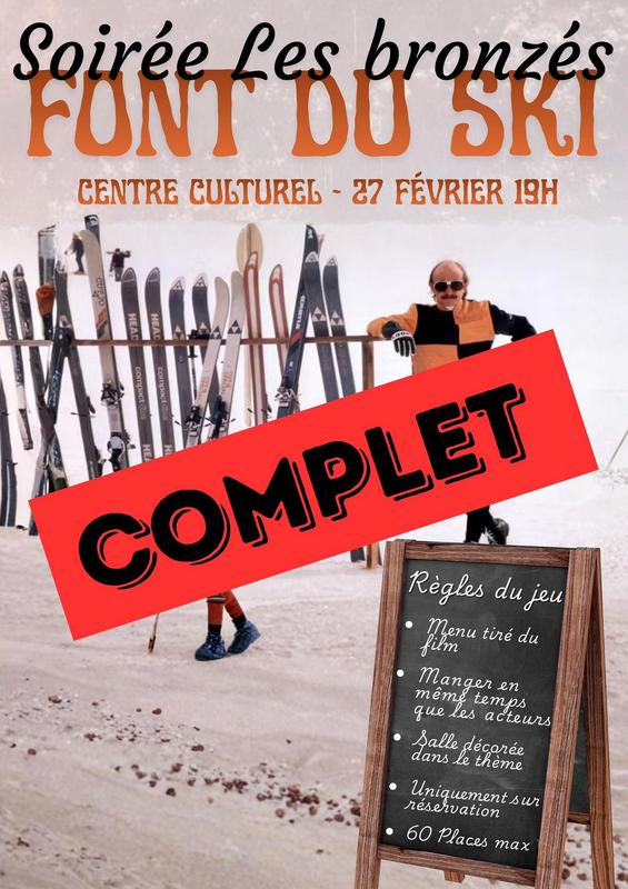 [Complet] Soirée repas cinéma : les Bronzés Font du Ski
