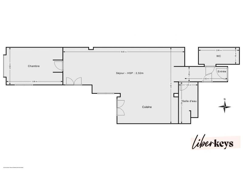 Appartement - 50 m² - 2 pièces