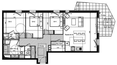 Appartement - 92 m² - 4 pièces