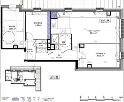 Appartement - 84 m² - 4 pièces