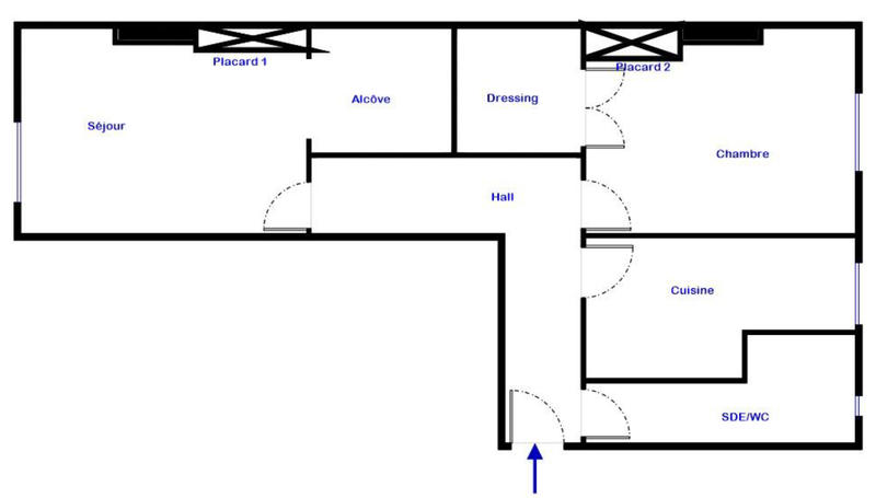 Appartement - 59 m² - 2 pièces