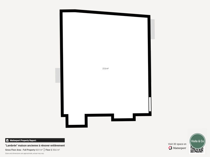Maison ancienne - 55 m² - 3 pièces