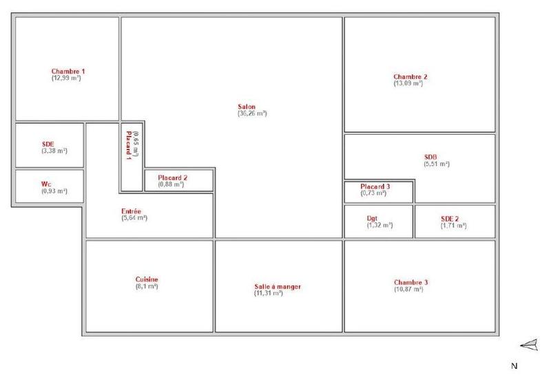 Appartement - 113 m² - 5 pièces