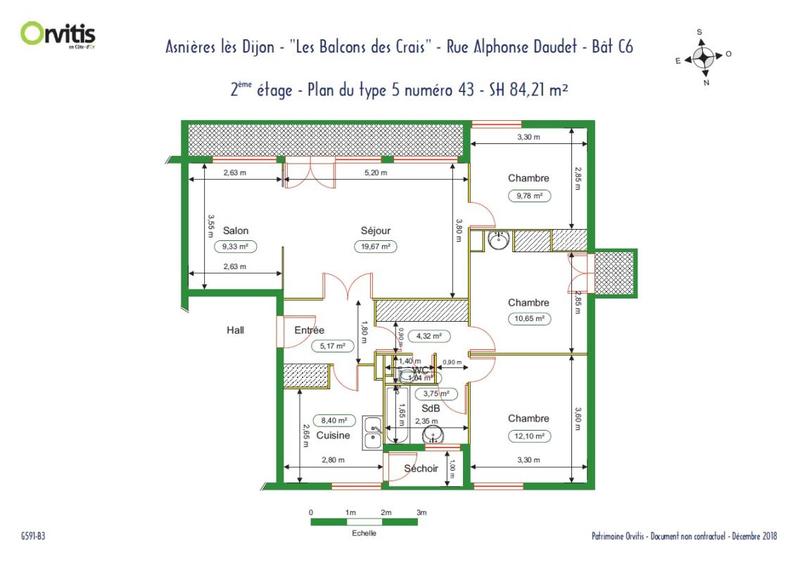 Appartement - 84 m² - 5 pièces