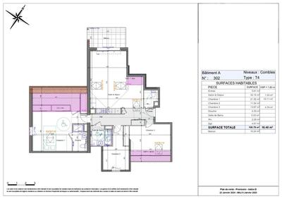 Appartement - 101 m² - 4 pièces