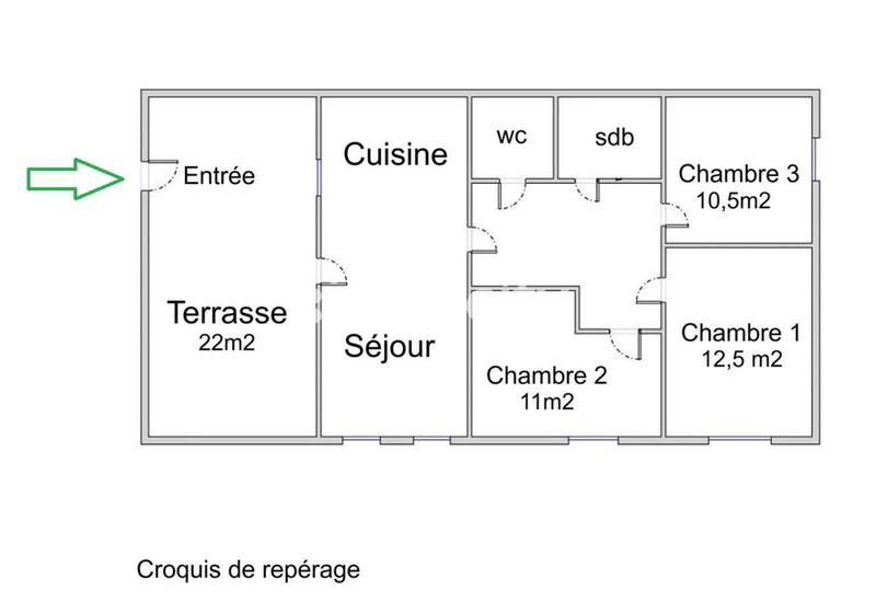 Appartement ancien - 71 m² - 4 pièces