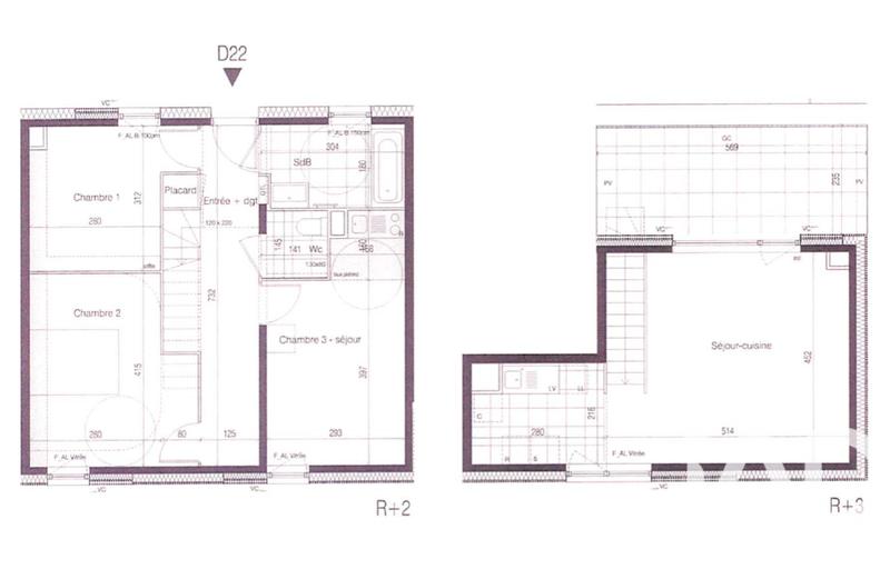 Duplex - 80 m² - 4 pièces