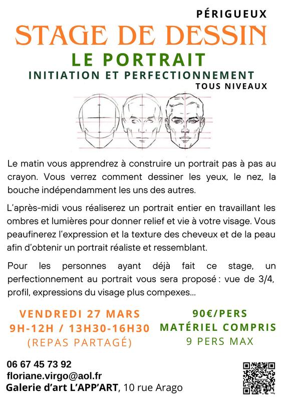 Stage de dessin : le Portrait par Floriane Virgo