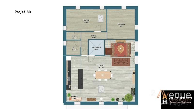 Appartement - 77 m² - 4 pièces