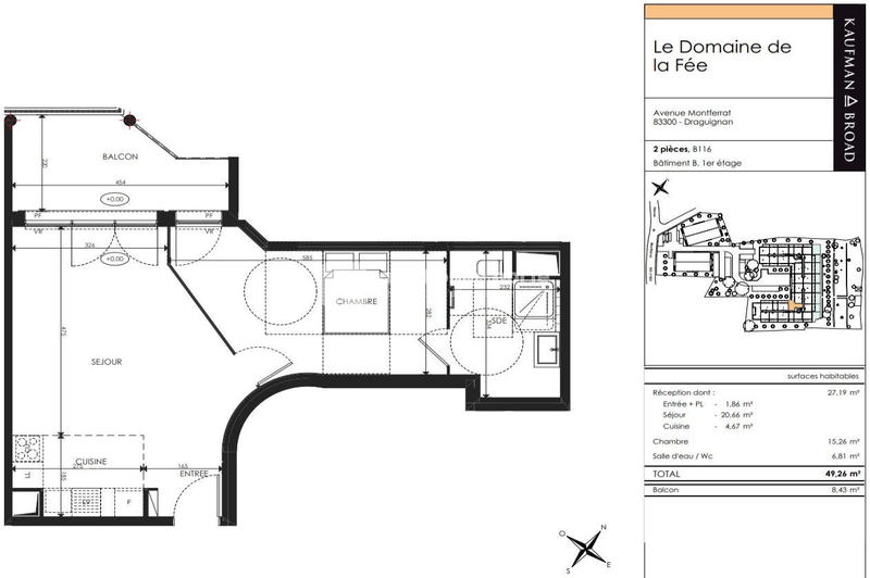 Appartement - 49 m² - 2 pièces