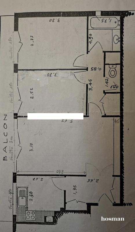 Appartement - 57 m² - 3 pièces