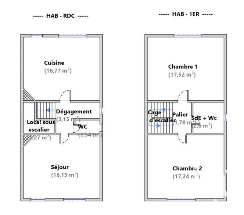 Maison - 78 m² - 3 pièces