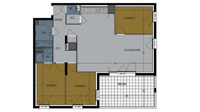 Appartement - 87 m² - 4 pièces