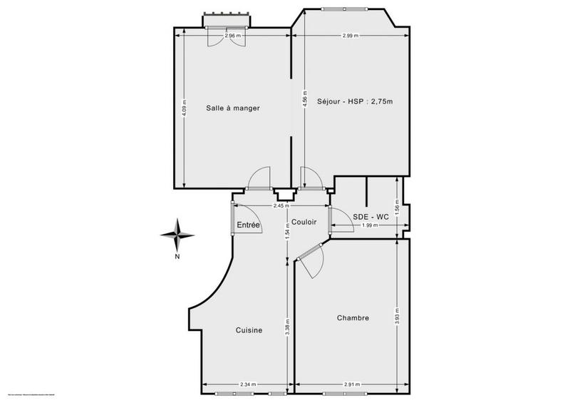 Appartement - 51 m² - 3 pièces