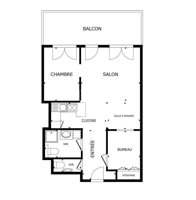 Appartement - 46 m² - 2 pièces