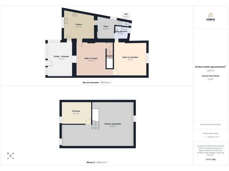 Maison - 70 m² - 4 pièces