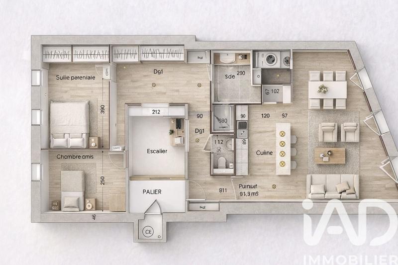 Appartement - 78 m² - 4 pièces