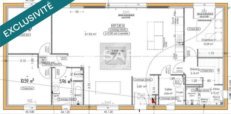 Maison - 107 m² - 5 pièces